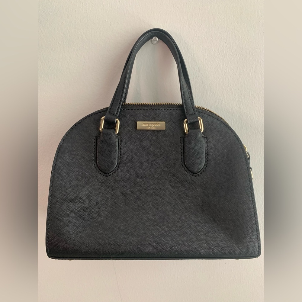 Kate Spade Black Handbag with Gold Hardware